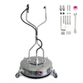 20" Pressure Washer Surface Cleaner with 4 Wheels - Stainless Steel Dual Handle Surface Cleaner 4600 Max PSI, 3/8" Connector & 1/4" Adapter Power Washer Floor Attachment,for Floor Driveway, Patio