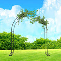 Metal Wedding Arch with Base for Outdoor & Indoor Use Weatherproof Trellis for Climbing Plants Easy Assembly and Reconfigurable Design Green 2.4M x 2.2M (White W3M*H2.2M)