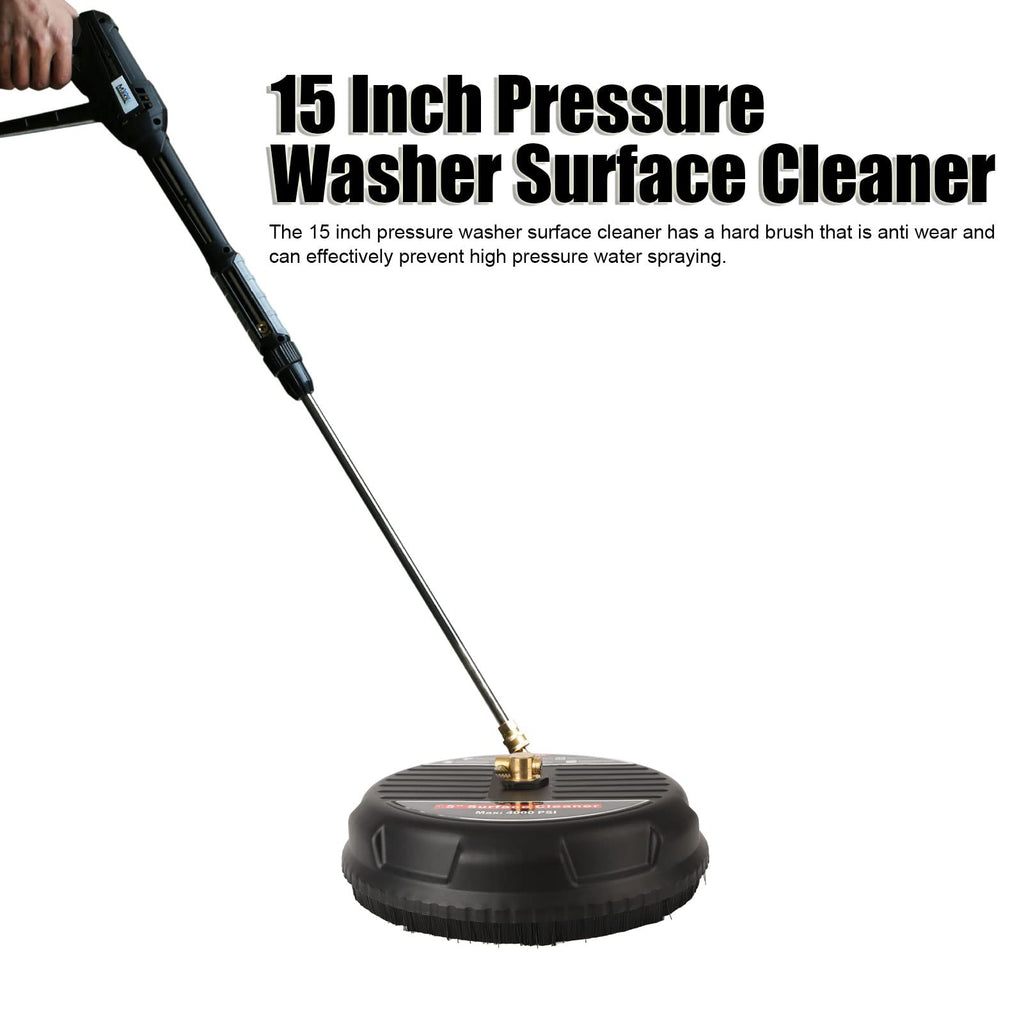 TRELVEX Pressure Washer Surface Cleaner Attachment 4000psi Universal Pressure Washer Surface Cleaner Power Washer Accessory 15inch