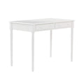 SEI Furniture - Writing 2-drawer Desk- Crisp White - Transitional Design, White Finish - Ideal for Home Office, Bedroom (HO8800)