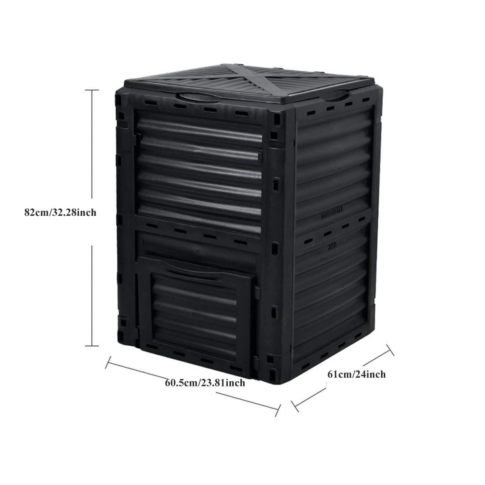 Kitchen Compost Bin, Garden Compost Bin from BPA Free Material -80 Gallon(300 L) Large Compost Bin Aerating Outdoor Compost Box Easy Assembling, Lightweight, Fast Creation of Fertile Soil ,Indoor Comp