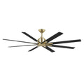 MINKA-AIRE F896-65-SBR/CL Xtreme H2O 65 Inch DC Motor Outdoor Ceiling Fan with Remote Control in Soft Brass Finish with Coal Blades