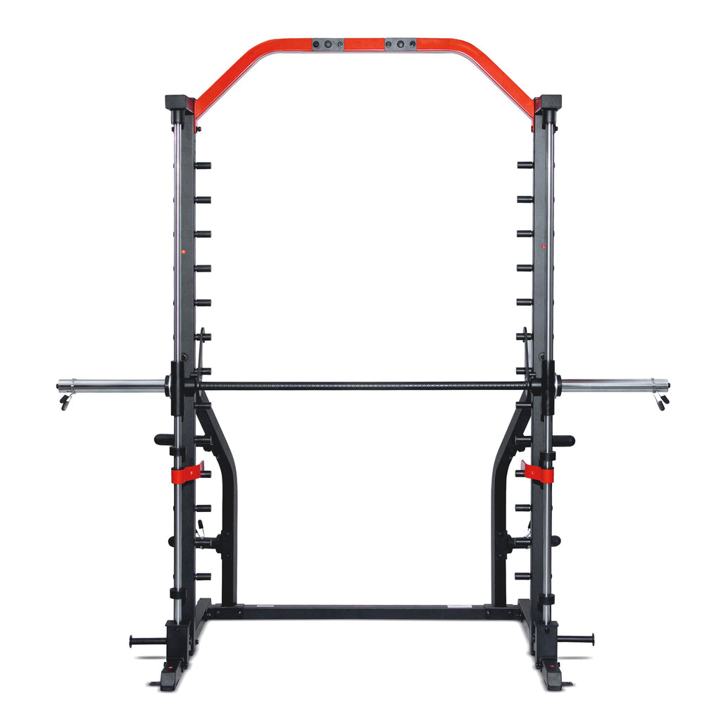 Sunny Health & Fitness Premium Squat Smith Machine - 3 in 1 Multifunction Power Rack with Adjustable Pull Up Bar for Home Gym – SF-XF920021