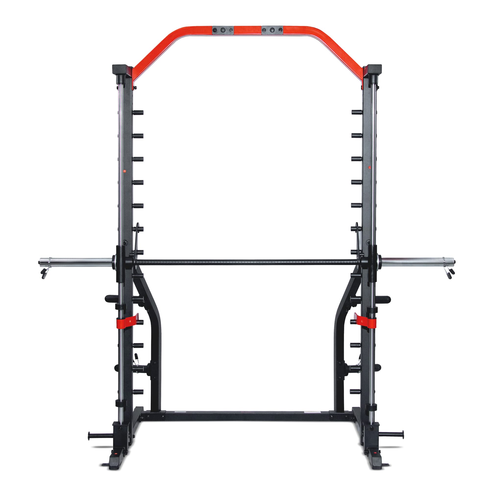 Sunny Health & Fitness Premium Squat Smith Machine - 3 in 1 Multifunction Power Rack with Adjustable Pull Up Bar for Home Gym – SF-XF920021