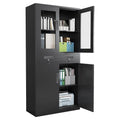 File Cabinet 2-Drawer Lateral with Lock, Metal Office Filing Cabinet for Letter/Legal/a4, Heavy Duty Storage Organizer, Full Extension Drawers, Anti-Tip Safety, Black, Home Office Organization