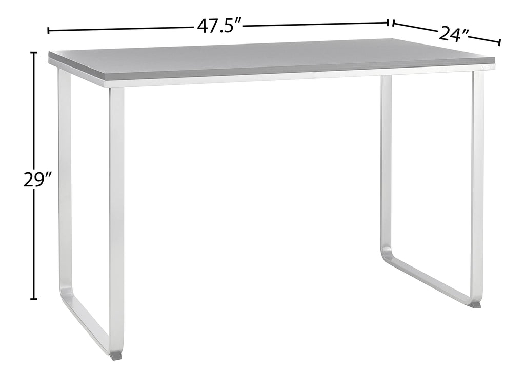 Safco 1943BLSL Home Office Table Computer Desk, Black and Silver