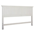 OSP Home Furnishings Farmhouse Basics King Headboard Only, Rustic White Finish