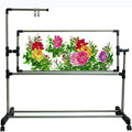 Windmilne Cross Stitch Frame Cross Stitch Craft Frame, Adjustable Needlework Floor Frame Cross-Stitch, Standing Craft Stand and Lap Table