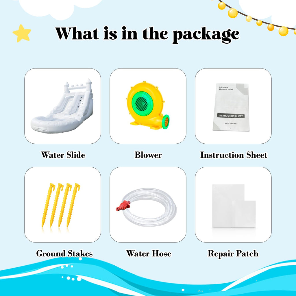 iLink-outer Inflatable Commercial Grade Water Slide with Water Tube and Blower for Kids Age 21 x 12 x 9 FT Wet and Dry Huge PVC Pool for Summer Party