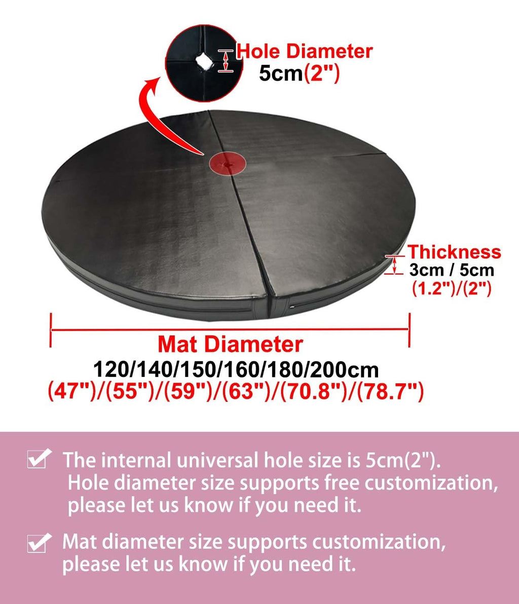 Portable Crash Mat for Pole Dance & Aerial Arts, 1"/2" Thick Yoga Safety Pad, 55"x2" Red Collapsible Tumbling Mat, Ideal for Lyra Hoop, Gymnastics & Dance.
