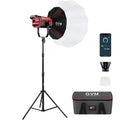 GVM 200W LED Video Light with Lantern Softbox, SD200B Continuous Lighting Kit with Bluetooth Mesh Network/DMX Control, 2700K-6800K Studio Light Photography Lighting Kit, 45400lux/1m, 12 Scene Effects