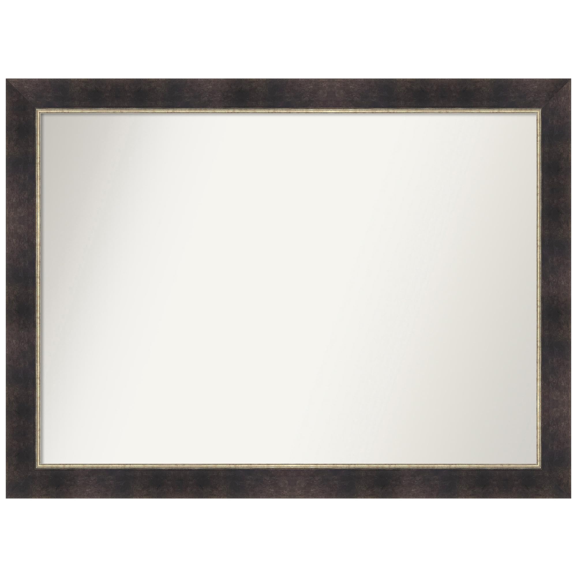 Amanti Art Bronze Bathroom Mirror for Over Sink, 32x43 Odin Antique Bronze Rectangle Vanity Mirror, X-Large Modern Wood Frame, Hangs Horizonally and Vertically, Bathroom Wall Decor, Non-Beveled Edge