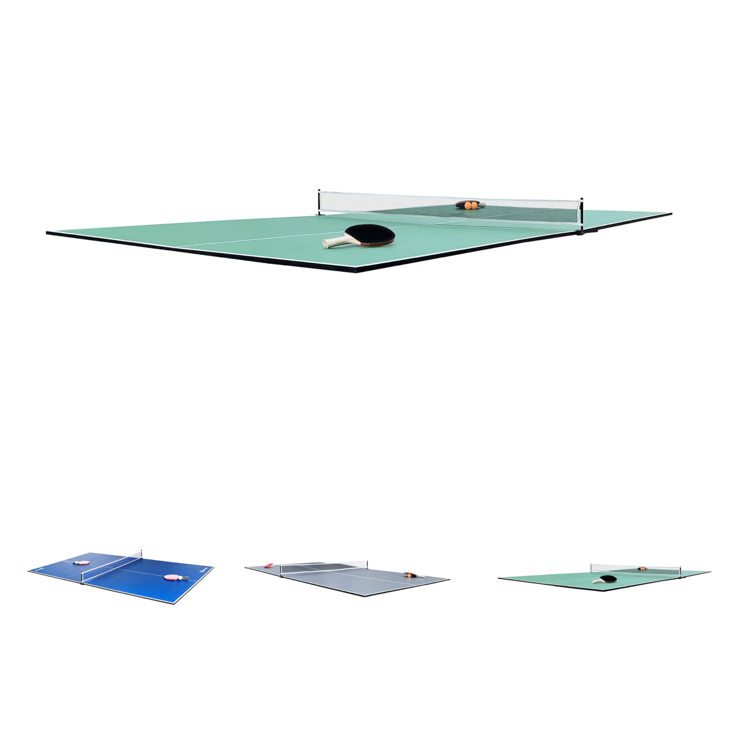 RACK Virgo Table Tennis Conversion Top for Billiard/Pool Table (Green) – Full-Size 4-Piece Folding Ping Pong Table, Pool Table Tennis Top, Foldable Table Tennis Table