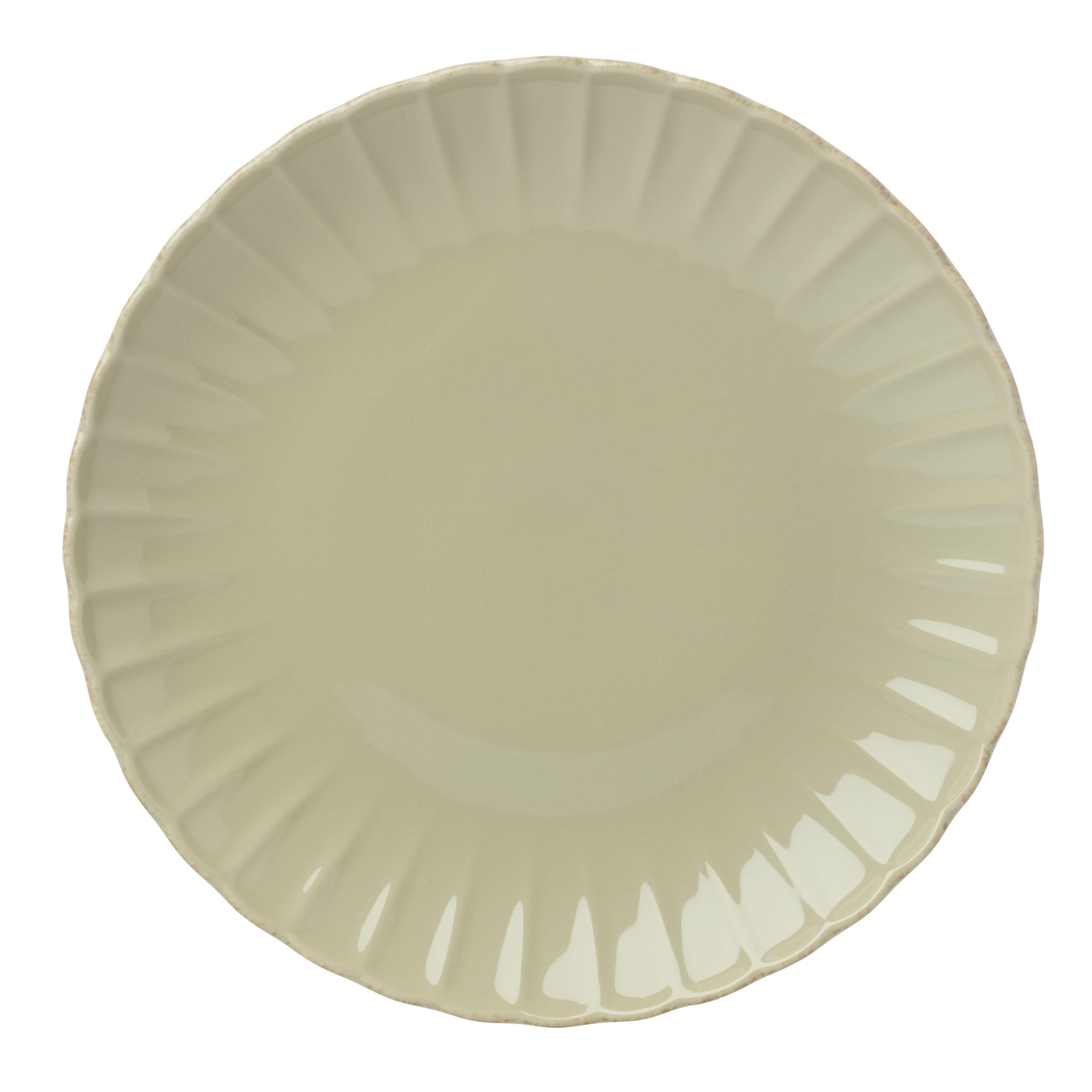 Lenox Stoneware Dinnerware Sets For 6, French Perle Scallop Matcha 18-Piece Dinnerware Set, Service For 6, Dishwasher Safe Ceramic Plates, Stoneware Dinner Plates and Bowls Sets (Green, 18 Piece)