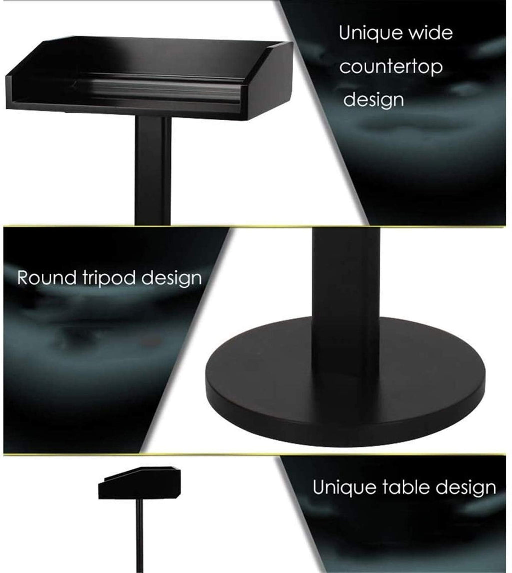 LaseVe Lectern Podium Stand, Lectern Free-Standing Floor Standing Pulpit Hotel Restaurant Entrance Podium Welcome Table Speaking Stage Master of Ceremonies for Church School Presentation
