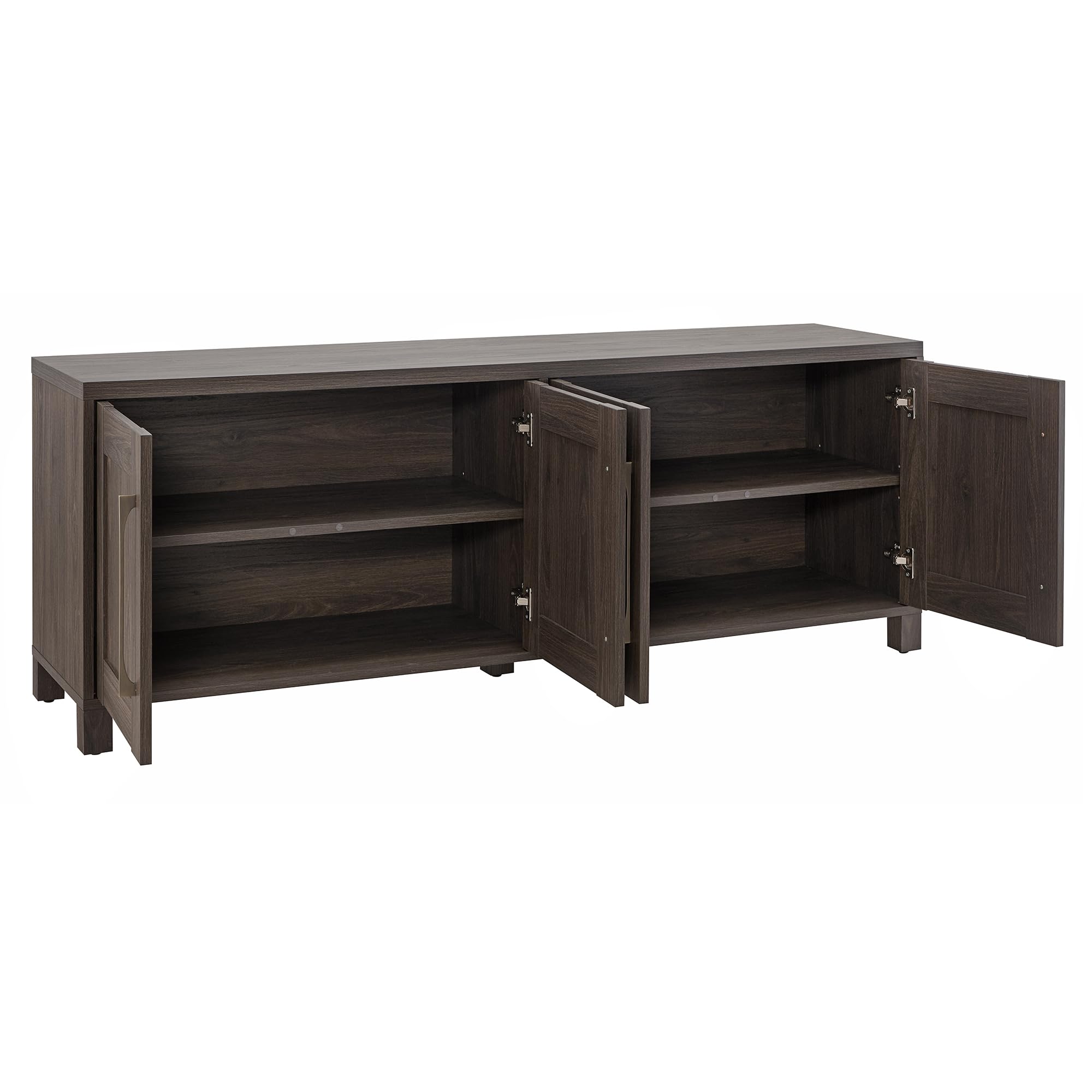 Henn&Hart Rectangular TV Stand for TV's up to 80" in Alder Brown, TV Stands for the Living Room