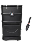 EJWOX Insulated Compost Bin with Ventilation System - Quickly Composting All Year Round, A Reservoir at The Bottom Design to Collect The Leachate (30 Gal, Black)