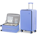 mixi 26 Inch Large Checked Luggage PC Hard Shell Suitcase Top Opening Aluminum Frame Travel Suitcases with Wheels, Lilac Purple