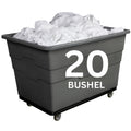 ReadySpace Commercial 20 Bushel Utility Cart with Steel Base, Poly Box Basket Truck, Laundry Cart, and Rolling Trash Bin, 51.5-Inch x 35.5-Inch x 36-Inch, 1000 Pound Weight Capacity, Gray