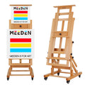 MEEDEN Movable Large H-Frame Painting Easel - Artist Studio Easel - Heavy Duty Art Easel Stand for Adults, Solid Beech Wood Easels, Holds Canvas Art Up to 78.7" High