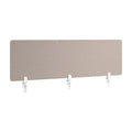 Bush Business Furniture 58W Desktop Privacy Screen in Warm Beige, Desk Mounted Office Partition with Acoustic Sound Dampening Panel