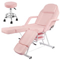 Tythical Pink Tattoo Artist Chair, Split Leg Facial Bed for Client Professional Beauty Lash Massage Bed with Hydraulic Stool & Extension Footrests for Salon Spa Barber Equipment