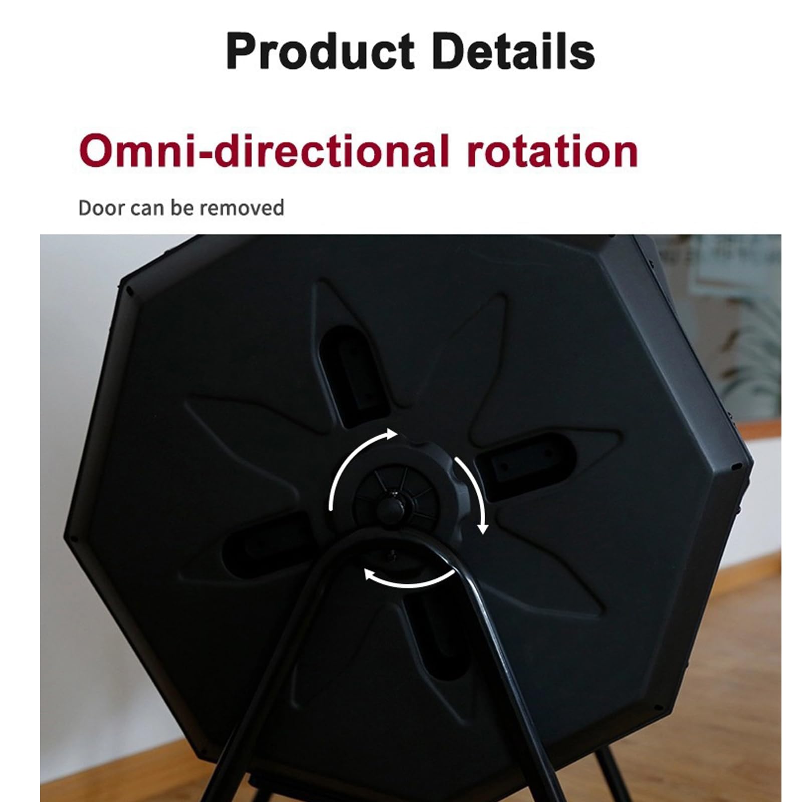 TsoLay Compost Tumbler Outdoor, 160L Dual Chamber Compost Tumbler, High Volume Composter with Sliding Doors, Ventilation Hole Design & Solid Steel Frame, for Garden, Kitchen, and Yard Waste
