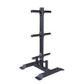 Body-Solid (GWT56) Heavy-Gauge Vertical Weight Tree Rack & Olympic Bar Holder, Commercial Bumper Plate Storage with 6 Chrome Weight Horns, Home Gym Weight Plates & Barbell Stand, 1000 lbs Capacity