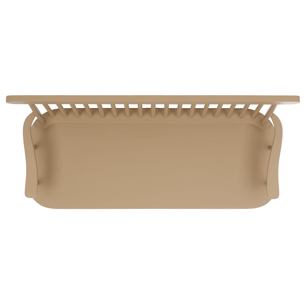 SAFAVIEH Home Collection - Eton Khaki Solid Wood Bench, Farmhouse Spindle Back Indoor Seating for Entryway or Dining (BCH3300C)