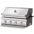 Premium Built In 4 Burner Propane Gas Grill, ALL-Thickened 304 Stainless Steel, 32,000 BTU with 516sq.in. Cooking Space, Baking Tray & Grates,for Patio Backyard Parties Barbecue