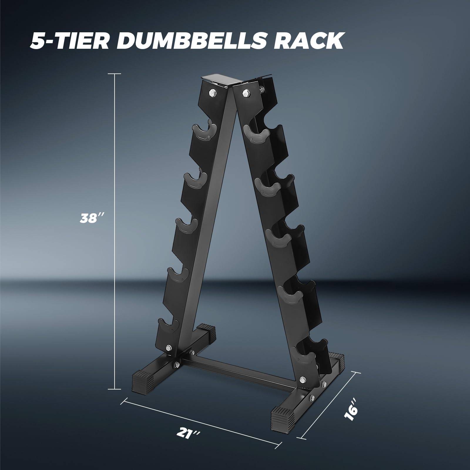 RITFIT Rubber Hex Dumbbells Set with Rack, 180-780LB Heavy-Duty Cast Iron Core, Knurled Chrome Handle, Space-Saving Storage Rack for Home Gym Strength Training
