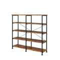5-Tier Bookcase - Stylish Display Shelf for Home Decor & Books - Weathered Gray 4 Tier/Nutmeg & Black
