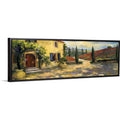 Tuscan Fields Black Float Frame Canvas Art, Countryside Artwork