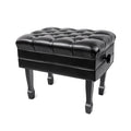 ELUKHT Leather Piano Bench Piano Bench with Inner Solid Flip-Top Extra Music Storage Adjustable Padded Keyboard Bench with Genuine LeatherAdjustable Height,