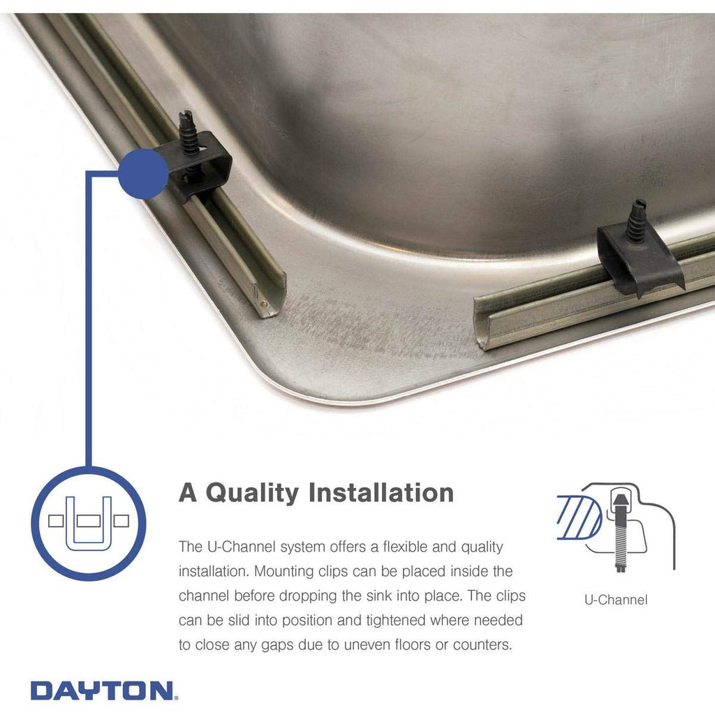 Elkay DSEP1515C Dayton Single Bowl Drop-in Stainless Steel Bar Sink + Faucet Kit