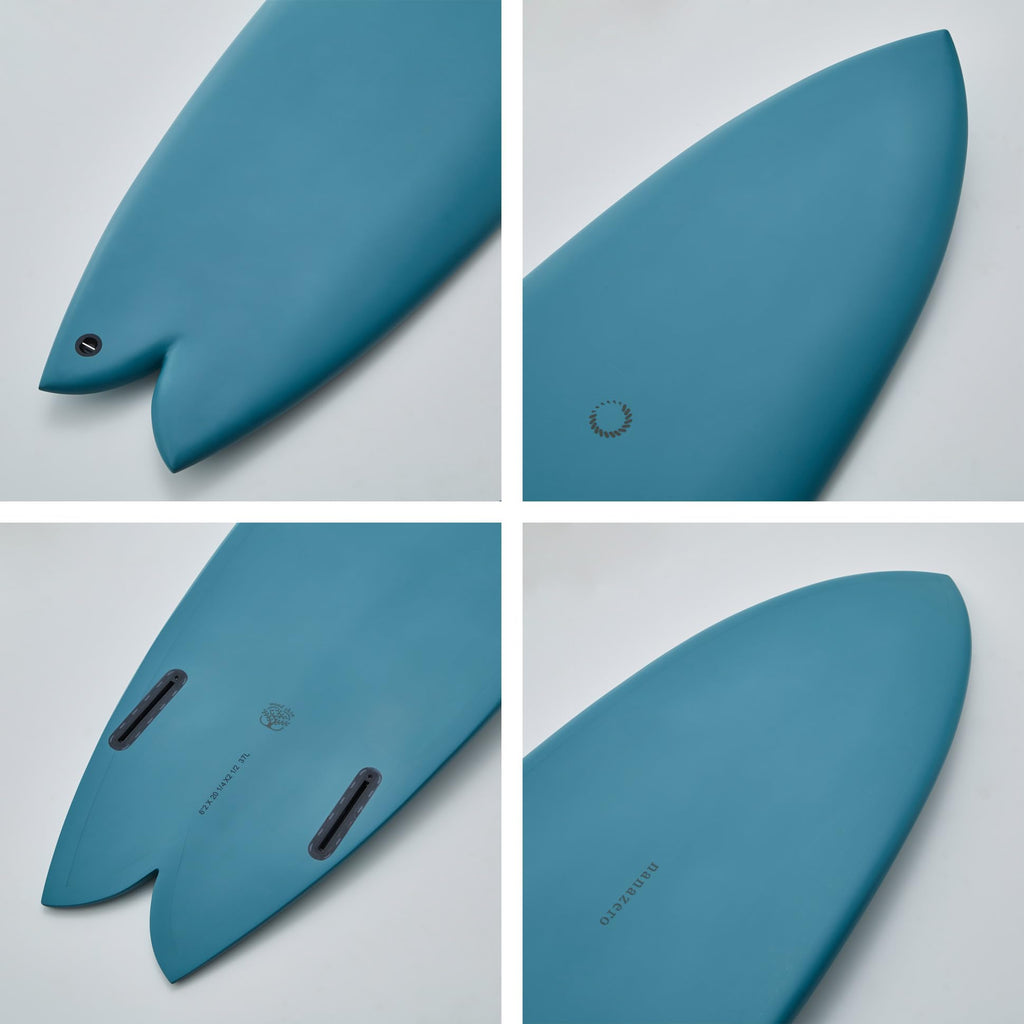 nanazero Wood Skin Surfboard Hybrid HB02 Fish 6'2", Durable and Light-Weight Structure