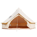 VANFOND Canvas Bell Tent, Yurt Tent with Stove Jack, Waterproof and Breathable Wall Tent, Glamping Tent, Detachable Groundsheet for Camping Party