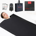 RRGFB Low EMF Portable Infrared Sauna Blanket,Crystal Therapy Home Relaxation, Adjustable Timer 20-60 Min, 95-167℉ Temp Range, 6 ft x 2.95 ft, Durable PU Leather Cover