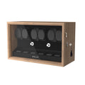 XTELARY Watch Winder for 6 Automatic Watches, Lockable Automatic Winders with Extra 6 Watch Storages, 4 Rotation Modes, Flexible Pillows, Quiet Mabuchi Motor, and Blue Backlight