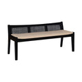 Linon Bauer Claudette Cane Bench Black