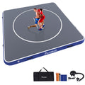ACOMUZI Inflatable Wrestling Mat 13FT/10FT/5FT, Portable Jiu Jitsu Mats Wrestling Mat for Home, Outdoor or Indoor Training Mat for Water Yoga, Gymnastics, BJJ, MMA (Gray+Blue, 13FTx13FT×4inch)