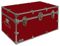 C&N Footlockers - Large Undergrad Storage Trunk - Made in the USA - Only STEEL Footlocker on Amazon - Durable Chest with Lid Stay - 32 x 18 x 16.5 Inches (Red)