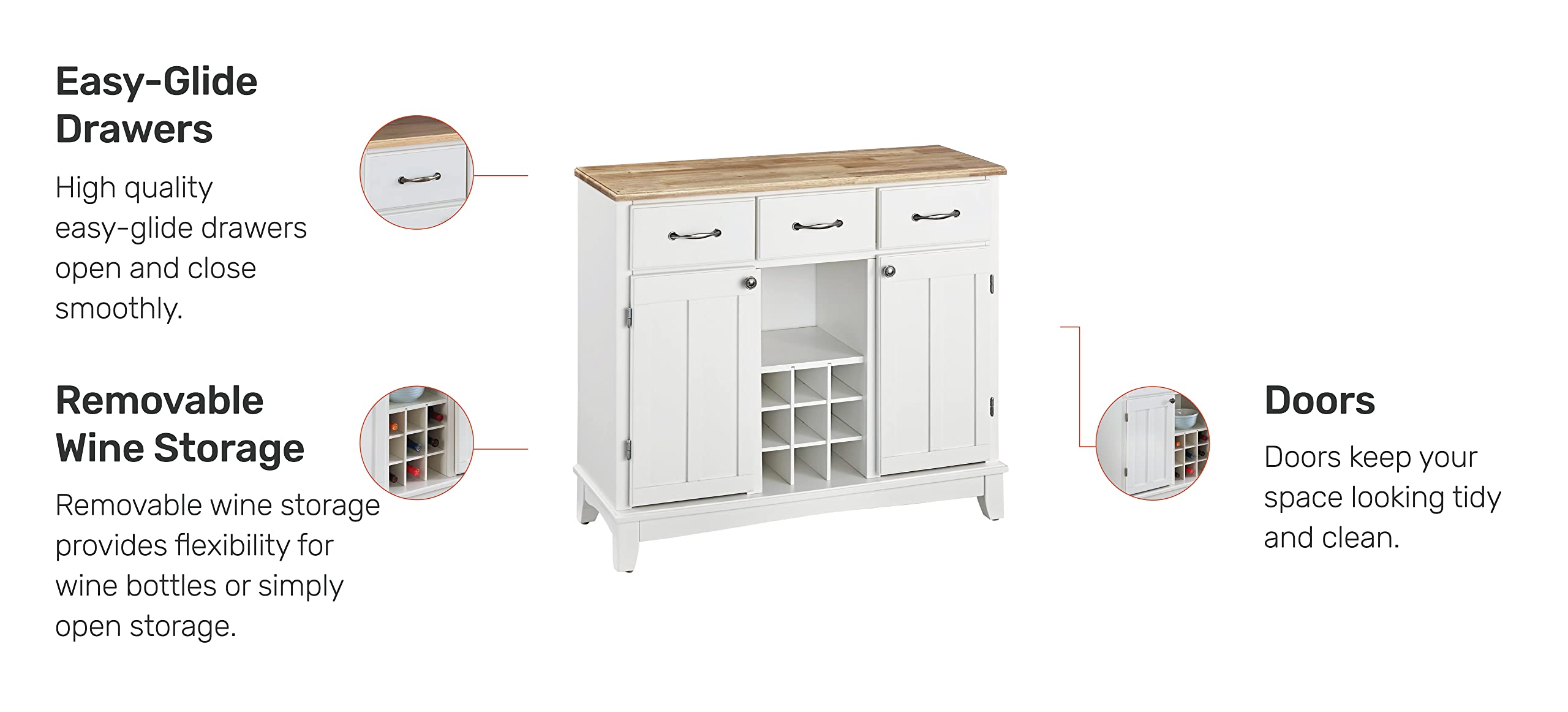 Homestyles Buffet of Buffets Off-White Buffet Server