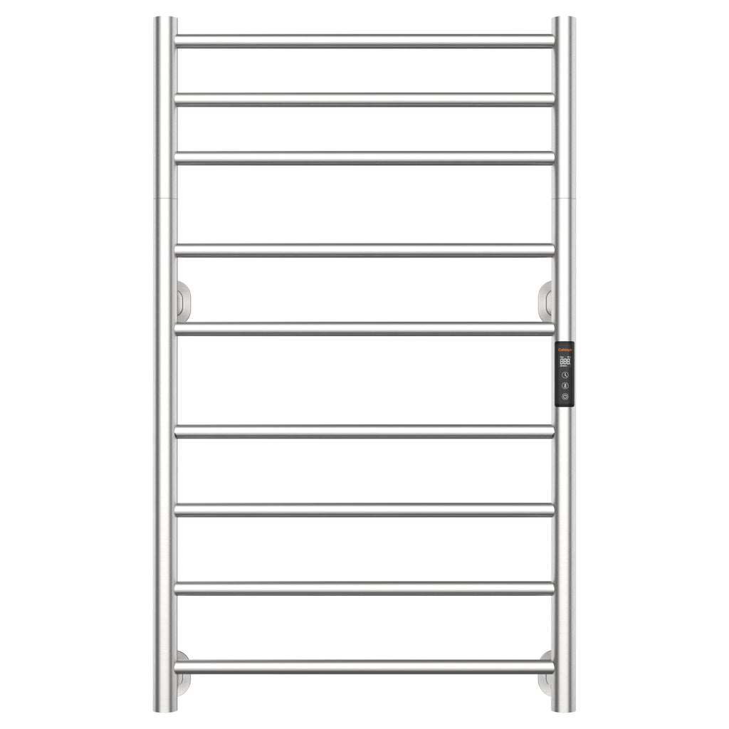 Caldayx Foldable Heated Towel Rack, Smart Dual-Zone App & Voice Control Electric Towel Warmer Rack, GFCI Plug-in/Hardwired, Wall-Mounted, Drill-Free Install, Brushed, CA3-900X550-Pro-S