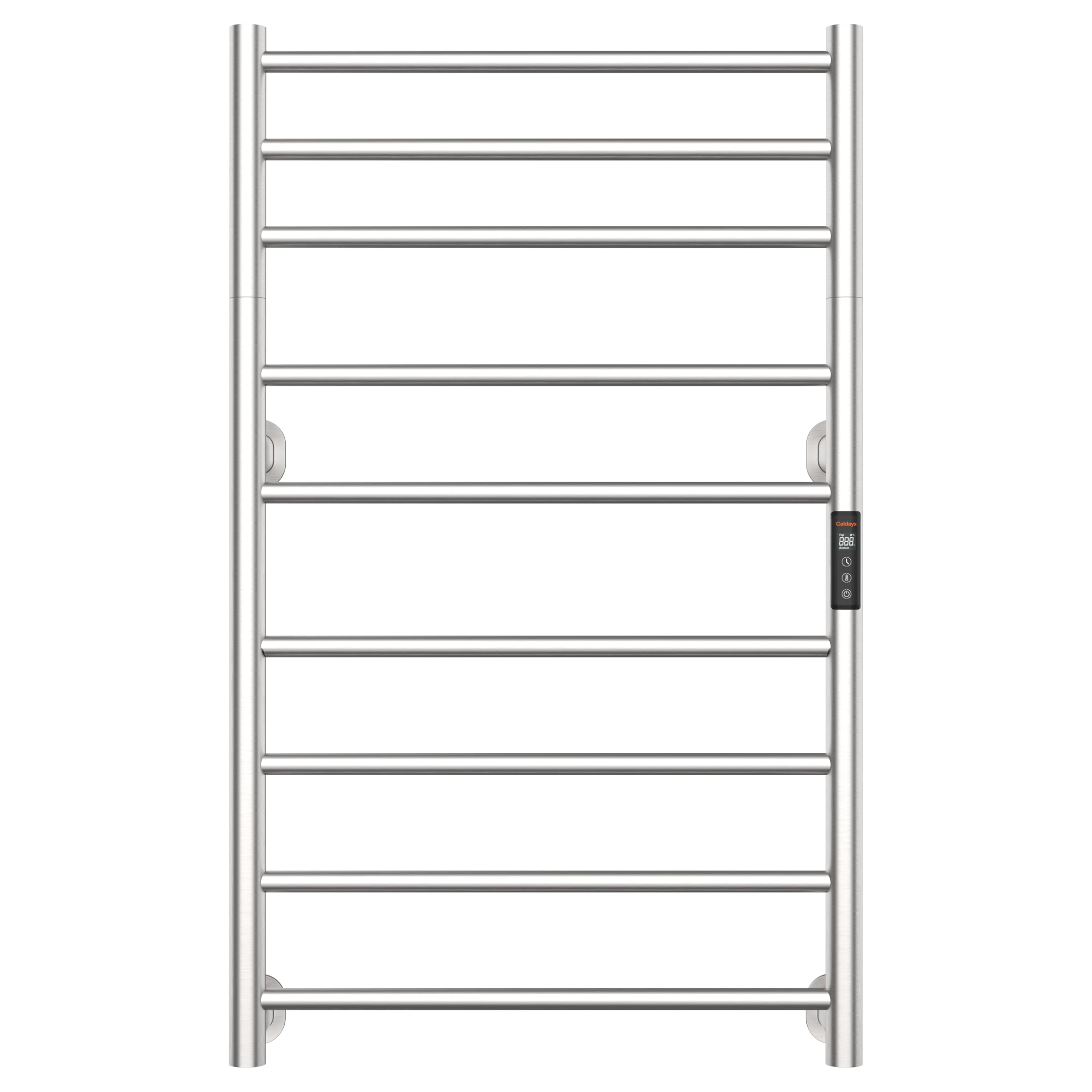 Caldayx Foldable Heated Towel Rack, Smart Dual-Zone App & Voice Control Electric Towel Warmer Rack, GFCI Plug-in/Hardwired, Wall-Mounted, Drill-Free Install, Brushed, CA3-900X550-Pro-S