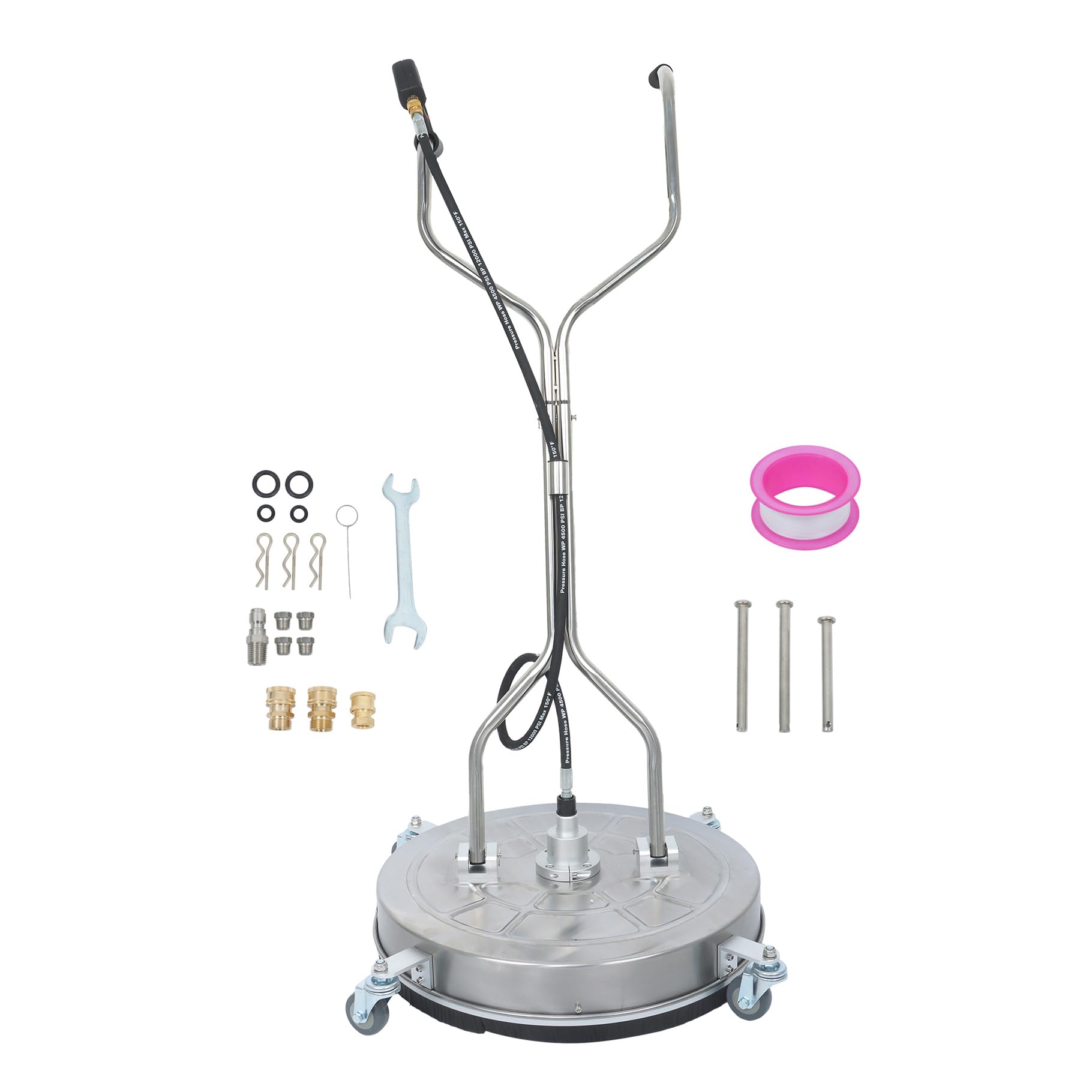 Timunr 24 Inch Pressure Washer Surface Cleaner with Handles and Wheels 6000psi Fit for Concrete, Sidewalk, Patio, Driveway