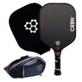 CRBN Pickleball – X Series Power Paddle (2X, 16mm) + Pro Team Tour Paddle Bag with Zip-Off Sling – Carbon Fiber Paddle & Multi-Pocket Gear Bag - - Virtual Bundle