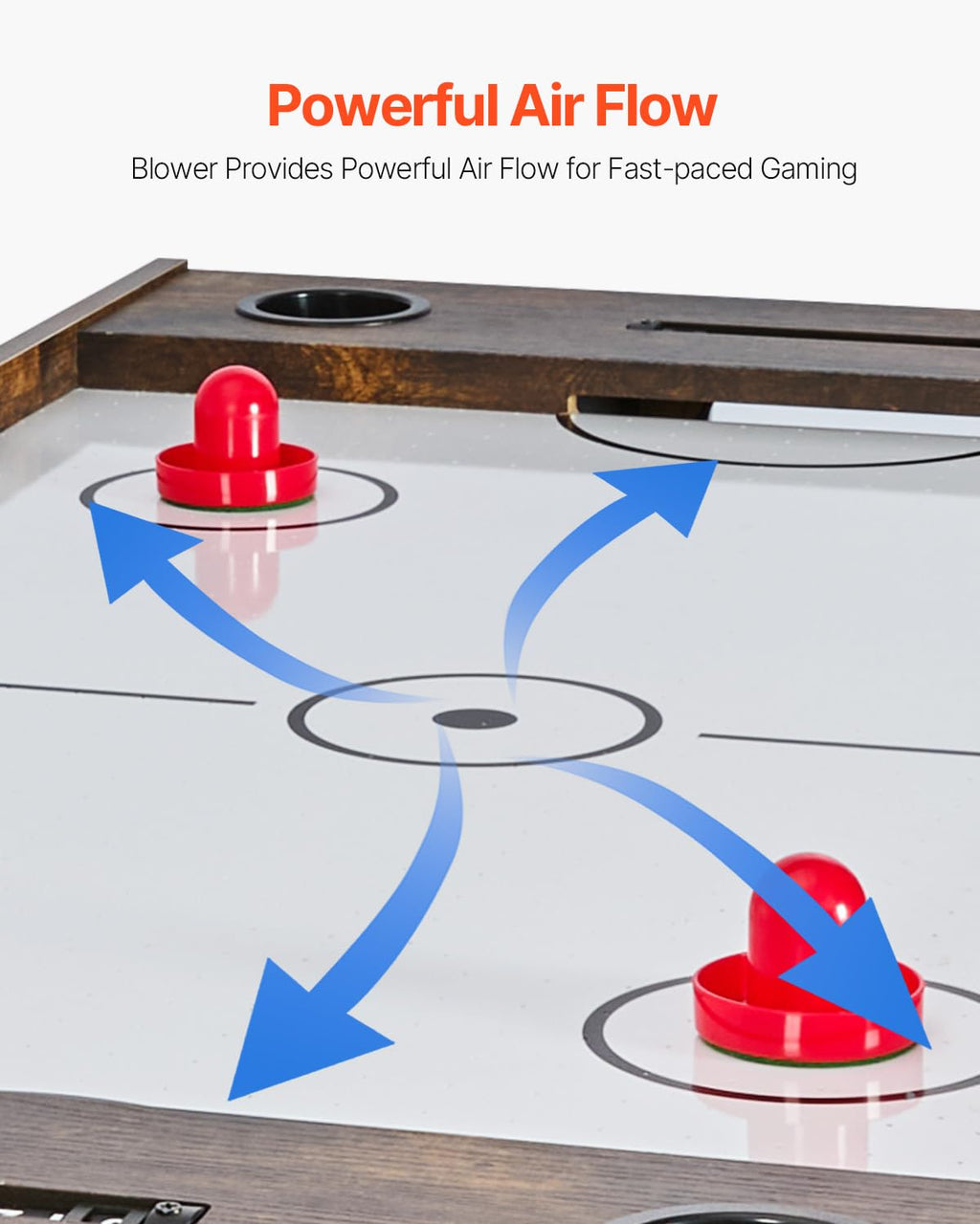 VEVOR 3-in-1 Combo Game Table Set, 54" Air Hockey Table, Multi Combination Table with Air Hockey, Ping Pong, Foosball, Pushers & Pucks, Air Powered Arcade Hockey Table for Family Game Room Office