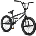 cubsala Freestyle BMX Bike, 20 Inch Yaphet Bicycle for Teen Youth Beginner Adult Riders, Bike with 360° Rotating Handlebar and 4 pegs, Color Black