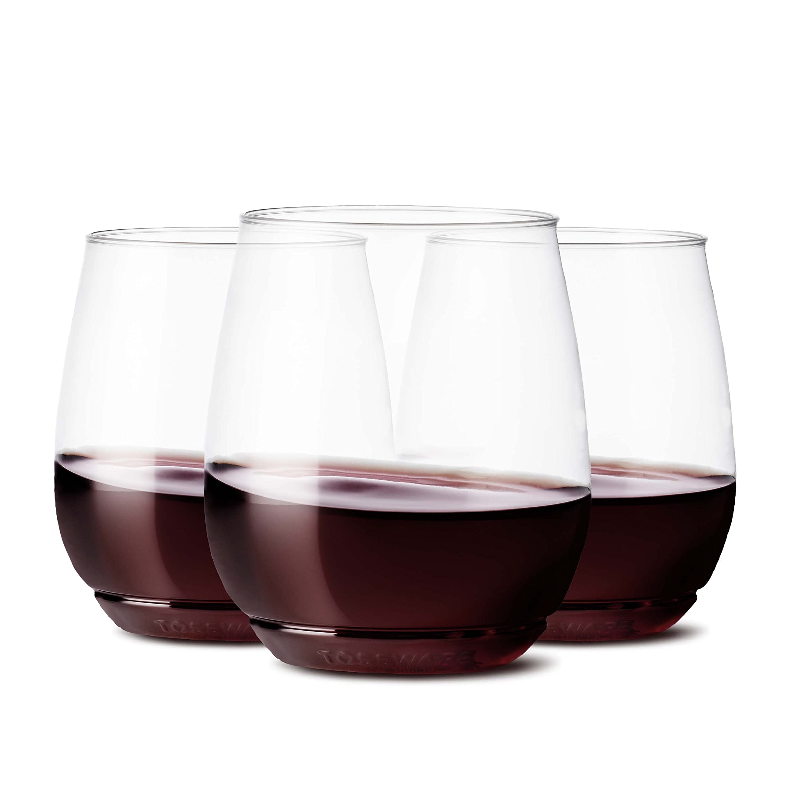 TOSSWARE POP 14oz Wine Set of 252 and 12oz Rocks Whiskey Glasses Set of 252, Recyclable Unbreakable Plastic Drinkware